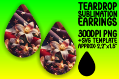 Dynamic Teardrop Earrings Design PNG , USA Flag Product Image 1