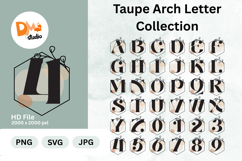 Taupe Arch Letter Collection Monogram Product Image 1