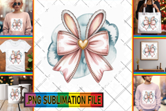 Cheerful TSHIRT Gift Ideas PNG, Easter Bow Product Image 1