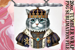 Radiant days 20oz tumbler wrap, Royal Cat Product Image 1