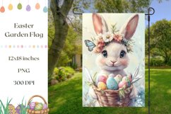 Welcome Garden Flag, Easter Bunny Garden Flag Template Product Image 1