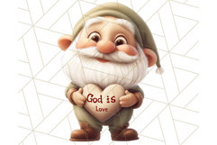 Easter Christian Gnome Clipart PNG Bundle, He Is Risen Art Product Image 30