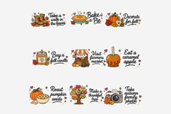 Fall Sticker Sheet Clipart Bundle | 25 PNG Files, Autumn Product Image 2
