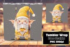 Watercolor Gnome 20oz Tumbler Sublimation Wrap Holiday Product Image 1