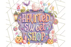 Haunted Sweet Shoppe PNG Clipart, Pastel Halloween Bakery Product Image 2
