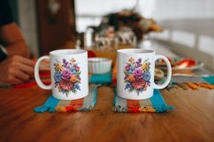 3d Flower Sublimation Mug, 3d mug wrap, 30 PNG Designs Product Image 30