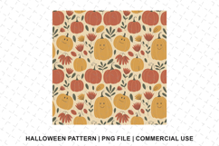 Halloween Pumpkin Pattern Png | Sublimation | Digital Paper Product Image 1