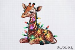 Christmas Giraffes Clipart PNG Product Image 1