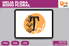 Helia Flora Boho Floral Monogram Product Image 1