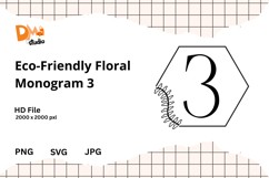 Eco-Friendly Floral Monogram Product Image 1