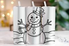 Christmas Snowman Tumbler Wrap | Christmas Wrap Product Image 1