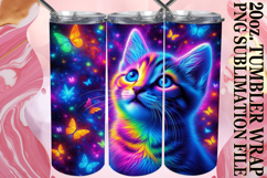 Refreshing days 20oz tumbler wrap, Cat Product Image 1