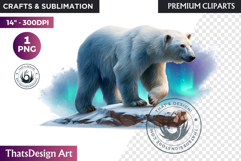Watercolor Polar Bear Arctic Wildlife animal Illustration Product Image 1