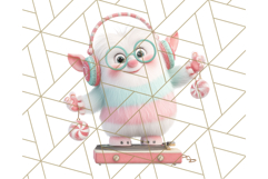 Kawaii Christmas Yeti PNG Clipart, Cute Bigfoot Holiday Art Product Image 2