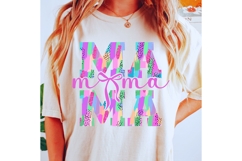 MAMA Retro Easter Brushstroke PNG | Easter Family Design DIY Product Image 4