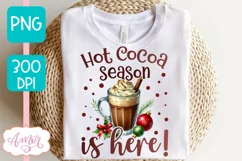 Hot cocoa season sublimation PNG| Christmas cocoa PNG design Product Image 3
