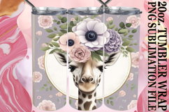 Vibrant Nights 20oz tumbler wrap, Giraffe Product Image 1