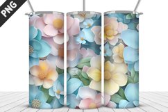Flowers Tumbler Wrap | Sublimation Design | Tumbler PNG Product Image 1