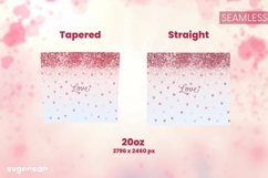 Valentine’s Glitter Tumbler Sublimation | Skinny 20 oz Product Image 5