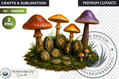 Fantasy clipart Magical Forest Village PNG for scrapbooking Product Image 1
