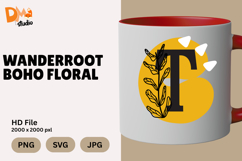 Wanderroot Boho Floral Monogram Product Image 1