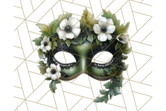 Vintage Garden Masquerade Floral Eye Mask PNG Clipart Product Image 2