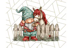 Farmer Gnome Clipart, Cute Farm Gnomes PNG Illustrations Product Image 2