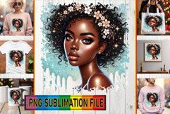 Sweet TSHIRT Magic Ideas PNG, Afro Girl Product Image 1