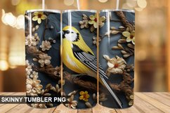 Embroidered Goldfinch Tumbler Design Product Image 1