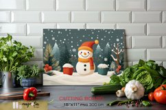 Kitchen cutting board | snowman sublimation png Product Image 1