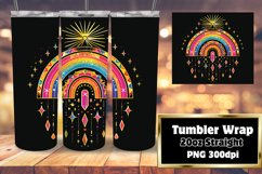 Midnight Mirage: Sublimation Tumbler Art on Black Canvas Product Image 1