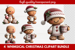 Whimsical Christmas Clipart | Cute Festive Holiday PNG Product Image 1