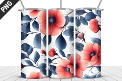 Flowers Tumbler Wrap | Sublimation Design | Tumbler PNG Product Image 1