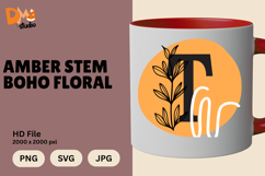 Amber Stem Boho Floral Monogram Product Image 1