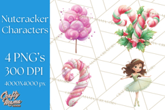 Diverse Ballerina Nutcracker Clipart PNG Product Image 1