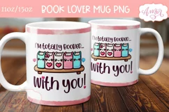 Valentines mug wrap PNG for book lovers, Book nerd mug Product Image 3