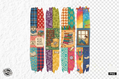 Reading &amp; Bees Brush Stroke Clipart Product Image 1