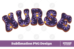nurse flowers Png Retro floral doctor hospital Sublimation Product Image 1