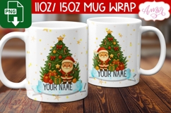 Custom Christmas mug wrap PNG, Santa mug PNG Product Image 3