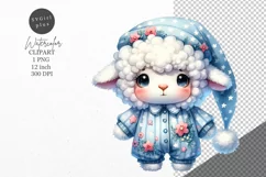 Lamb clipart, Sleepy lamb clipart, Cute animals Product Image 1
