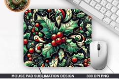 Flowers Mouse Pad Sublimation,Christmas Mouse Pad PNG Design Product Image 1
