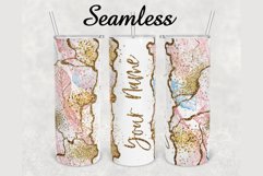 Fall Leaves Gold Marble 20 oz sublimation design tumbler Product Image 1