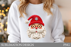 Crochet Santa Claus Sublimation. Santa Claus T-Shirt Design Product Image 1