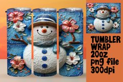 Seasonal Splash: Beachy Snowman Sublimation Product Image 1