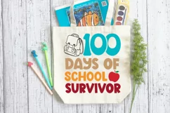 100 Days Of School Survivor SVG, School SVG Design Product Image 2
