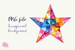 Retro Star Clipart Groovy Disco Christmas PNG Product Image 3