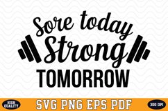 Sore today strong tomorrow SVG | Quotes | SVG Cut files Product Image 1