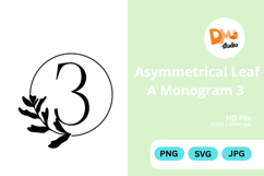 Asymmetrical Leaf Monogram Product Image 1