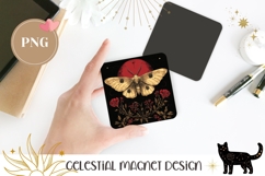 Celestial Butterfly Magnet Template, Floral Moth Magnet Product Image 1