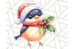 Vintage Christmas Clipart PNG, Cute Animals Holiday Elements Product Image 2